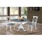 International Concepts Square 42 in Dual Drop Leaf Table, 2 X-back Chairs, White/Heather Gray, 42 W, 42 L, 29.5 in H, Wood K05-42DP-C613P - alternate 7